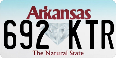 AR license plate 692KTR