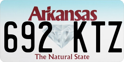 AR license plate 692KTZ
