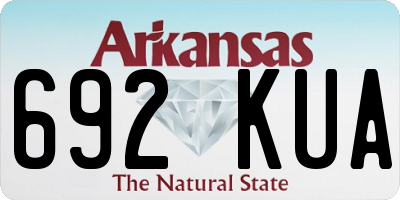 AR license plate 692KUA