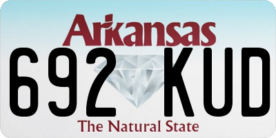 AR license plate 692KUD