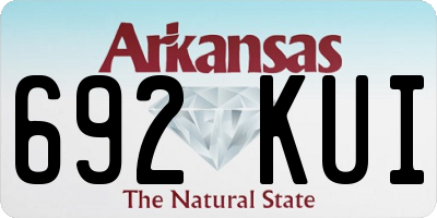 AR license plate 692KUI