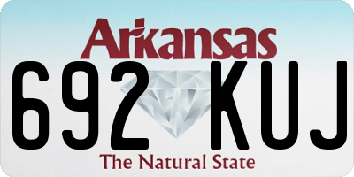 AR license plate 692KUJ