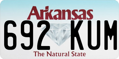 AR license plate 692KUM