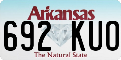 AR license plate 692KUO