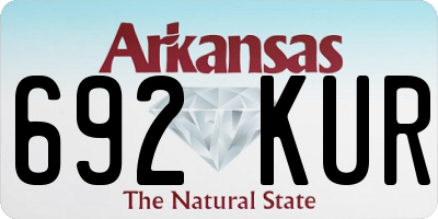 AR license plate 692KUR