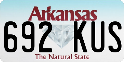 AR license plate 692KUS