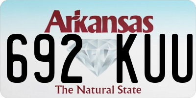 AR license plate 692KUU