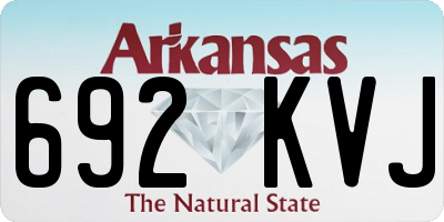 AR license plate 692KVJ