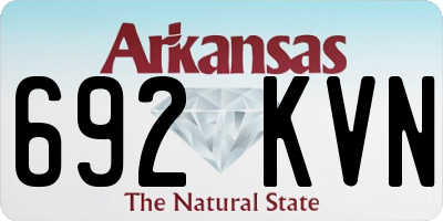 AR license plate 692KVN