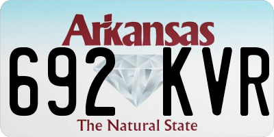 AR license plate 692KVR