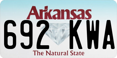 AR license plate 692KWA