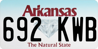 AR license plate 692KWB