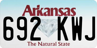 AR license plate 692KWJ