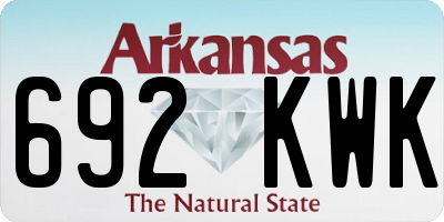 AR license plate 692KWK