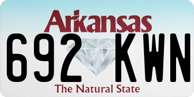 AR license plate 692KWN