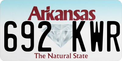AR license plate 692KWR