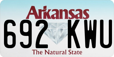 AR license plate 692KWU