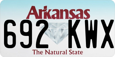 AR license plate 692KWX