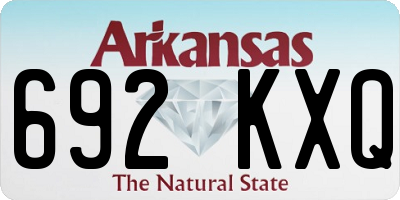 AR license plate 692KXQ