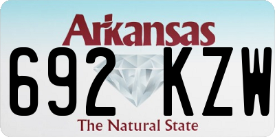 AR license plate 692KZW