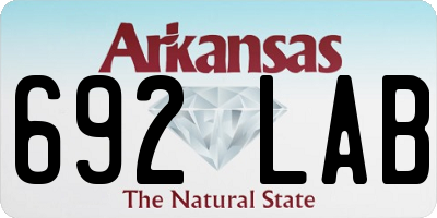 AR license plate 692LAB