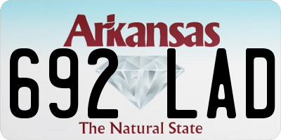 AR license plate 692LAD