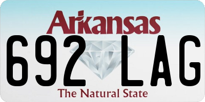 AR license plate 692LAG