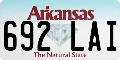 AR license plate 692LAI