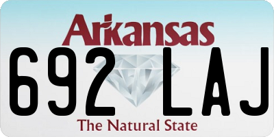 AR license plate 692LAJ