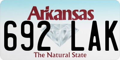 AR license plate 692LAK