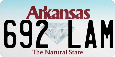 AR license plate 692LAM