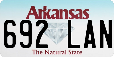 AR license plate 692LAN