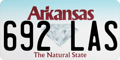 AR license plate 692LAS