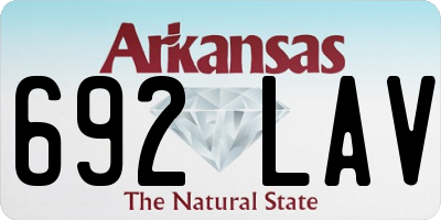 AR license plate 692LAV
