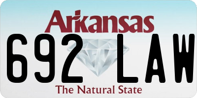AR license plate 692LAW