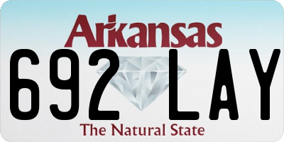 AR license plate 692LAY