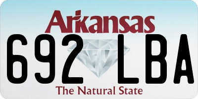 AR license plate 692LBA