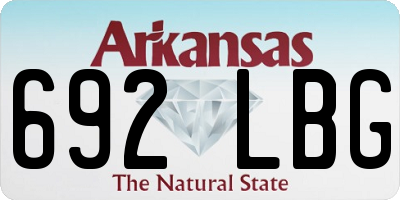 AR license plate 692LBG