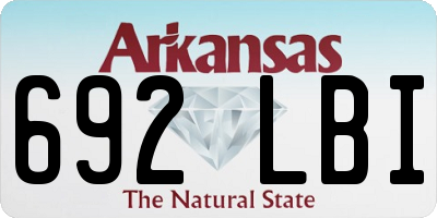AR license plate 692LBI