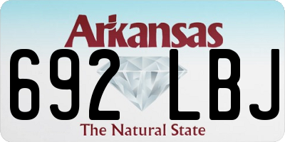 AR license plate 692LBJ