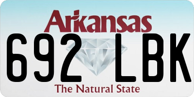 AR license plate 692LBK