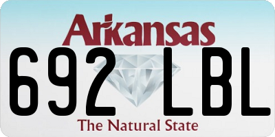 AR license plate 692LBL