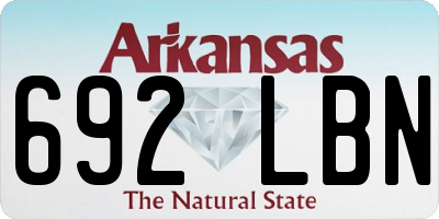 AR license plate 692LBN