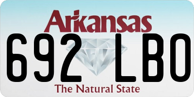 AR license plate 692LBO