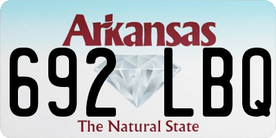 AR license plate 692LBQ