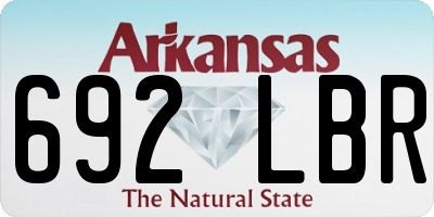 AR license plate 692LBR