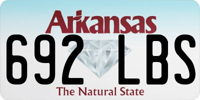 AR license plate 692LBS