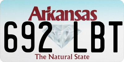 AR license plate 692LBT