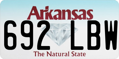 AR license plate 692LBW