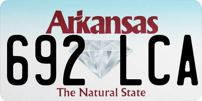 AR license plate 692LCA